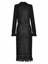 Load image into Gallery viewer, A bit of shimmer black tweed suit set