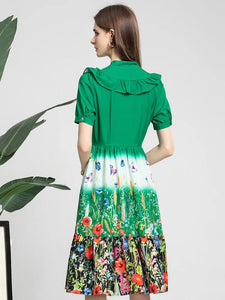 Wildflowers and butterflies midi dress  sample sale