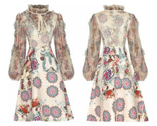 Load image into Gallery viewer, Spirals and roses mini dress