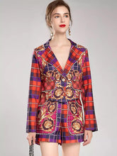 Load image into Gallery viewer, &quot;So fire&quot; checked two piece set