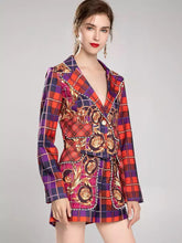 Load image into Gallery viewer, &quot;So fire&quot; checked two piece set