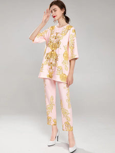 Dripping with gold two piece set