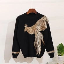 Load image into Gallery viewer, Gold Flying Phoenix knitted set