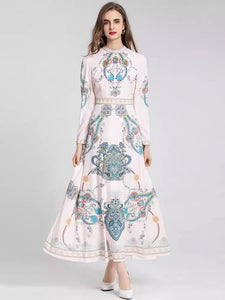 Light and blue paisley maxi dress *SAMPLE SALE*