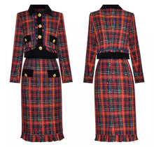 Load image into Gallery viewer, Tartan tweed two piece s