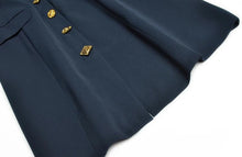 Load image into Gallery viewer, Comino Navy layer a line dress with gold buttons