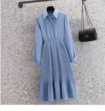 Load image into Gallery viewer, Pleated dress with vest overlay set