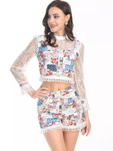 Postcard collage two piece set