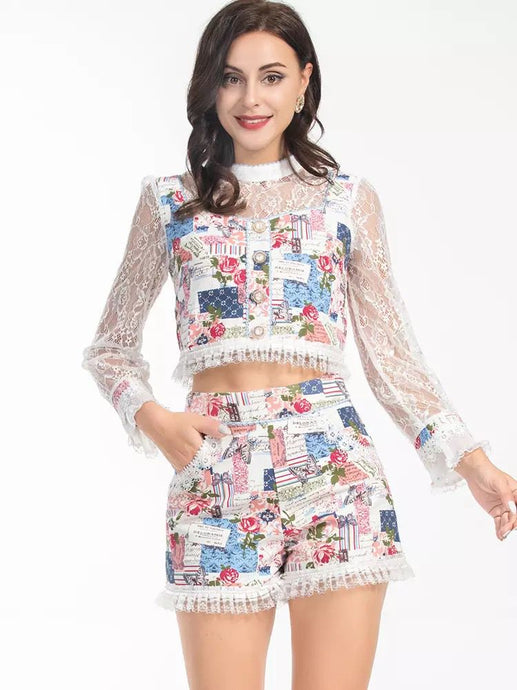Postcard collage two piece set