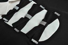 Load image into Gallery viewer, Black and white with bow details dress