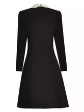 Load image into Gallery viewer, Black and white with bow details dress