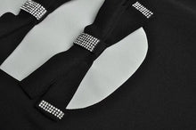 Load image into Gallery viewer, Black and white with bow details dress