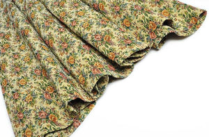 Woven Tapestry floral Midi dress with bow