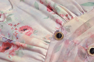 Subtle floral ruched mini dress