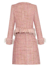 Load image into Gallery viewer, Mixed Pink tweed with pearl and feather set