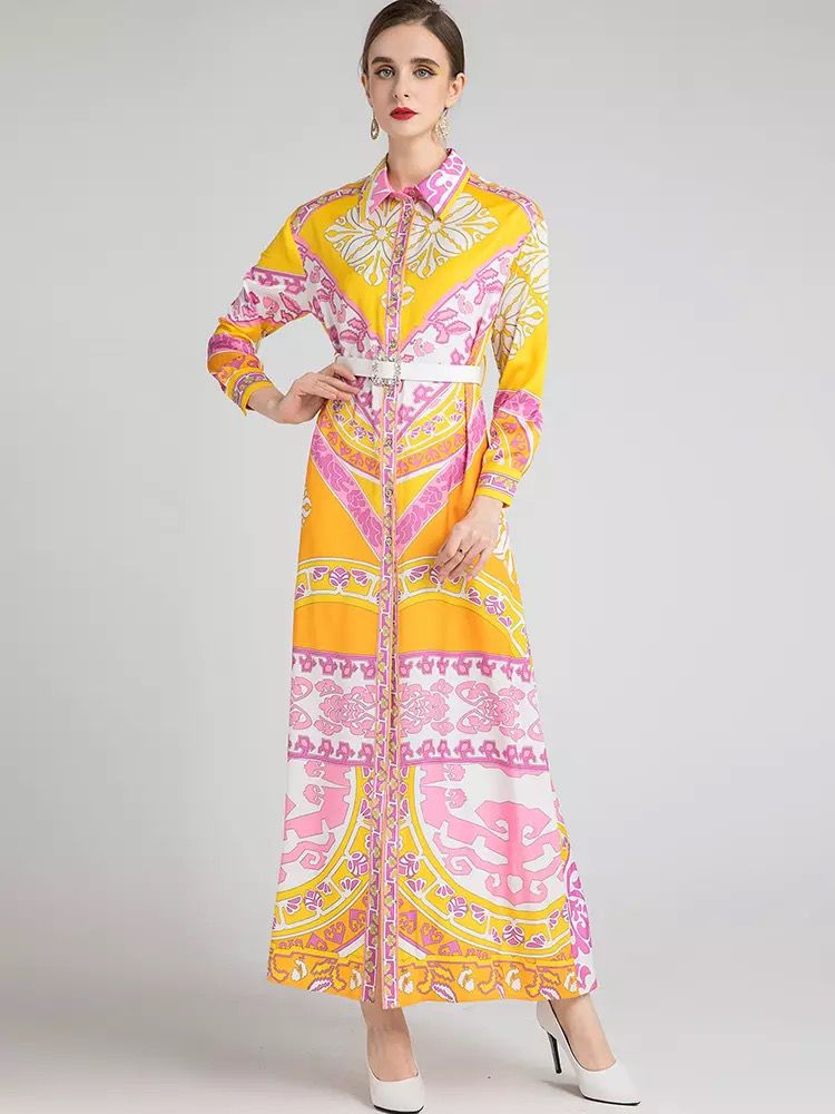 On the bright side maxi dress with belt