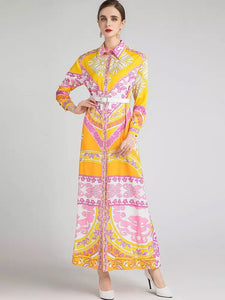 On the bright side maxi dress with belt