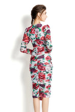 Load image into Gallery viewer, Ruched 3/4 sleeve midi dress *comes in 5 colours