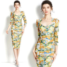 Load image into Gallery viewer, Ruched 3/4 sleeve midi dress *comes in 5 colours