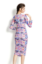 Load image into Gallery viewer, Ruched 3/4 sleeve midi dress *comes in 5 colours