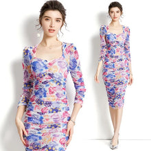 Load image into Gallery viewer, Ruched 3/4 sleeve midi dress *comes in 5 colours