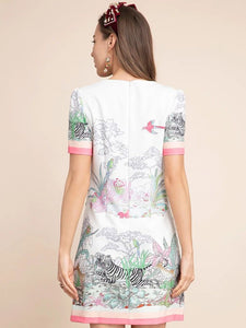 Jungle scene mini dress