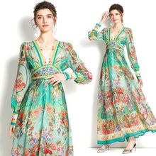 Load image into Gallery viewer, Countryside garden maxi dress