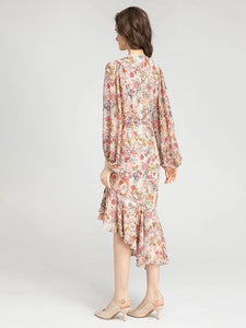 Floral midi dress with gathered detail *comes in two colours