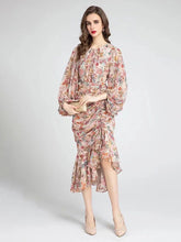 Load image into Gallery viewer, Floral midi dress with gathered detail *comes in two colours