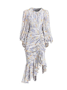 Floral midi dress with gathered detail *comes in two colours