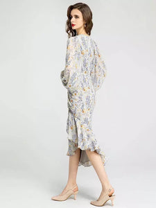 Floral midi dress with gathered detail *comes in two colours