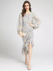 Floral midi dress with gathered detail *comes in two colours
