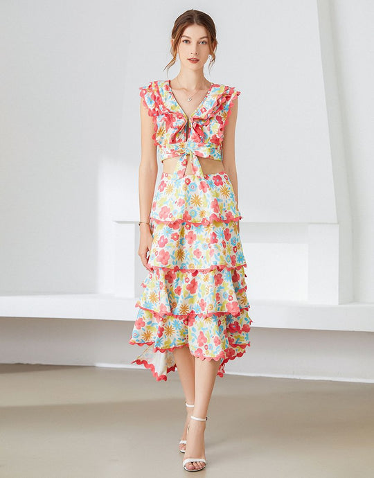Happy Go lucky floral two piece set SAMPLE