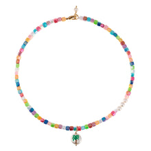Load image into Gallery viewer, NEW! Palm Tree Pearl Necklace by TALIS CHAINS