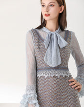 Load image into Gallery viewer, Blue bow Chic Mini dress