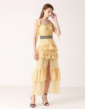 Load image into Gallery viewer, Mellow In Yellow Dotty Tiered Dress *WAS £145*