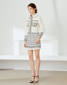 Checked tweed set