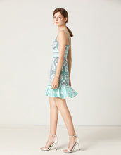 Load image into Gallery viewer, Turquoise square neck strappy dress  sample sale