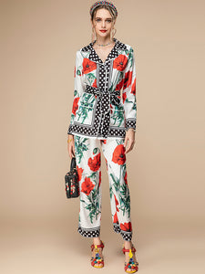 "An Abundance of flowers" Two piece