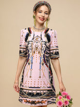 Load image into Gallery viewer, Race horses embellished mini dress