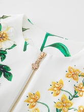 Load image into Gallery viewer, *NEW Peaceful plants zip through mini dress with belt