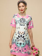 Load image into Gallery viewer, Pink blossom embellished dress