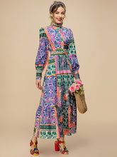Load image into Gallery viewer, Multi colour maxi dress