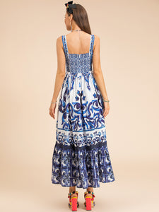 Tile Love Midi Dress - comes in blue and green