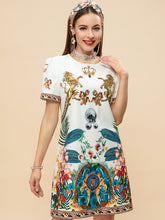 Load image into Gallery viewer, Golden hour embellished mini dress