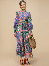 Load image into Gallery viewer, Multi colour maxi dress