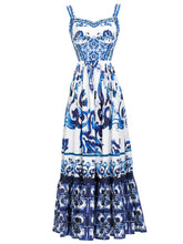 Load image into Gallery viewer, Tile Love Midi Dress - comes in blue and green