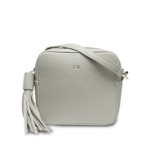 Stone Grey Vegan Leather Cross Body Bag THREESIXFIVE