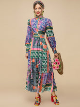 Load image into Gallery viewer, Multi colour maxi dress