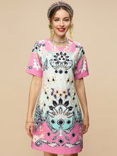 Load image into Gallery viewer, Pink blossom embellished dress